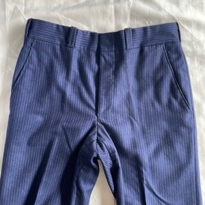 Navy pin striped Men’s wool slacks.